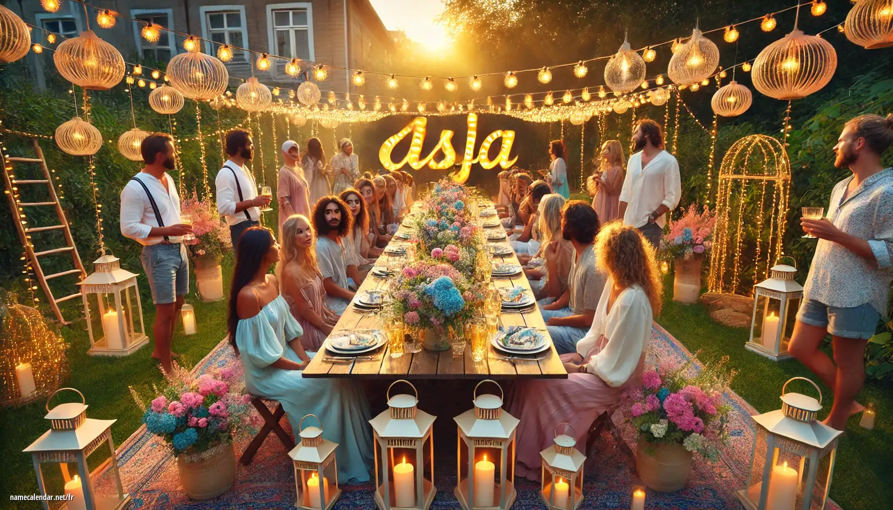 Célébration du jour du nom et du nom - Asja