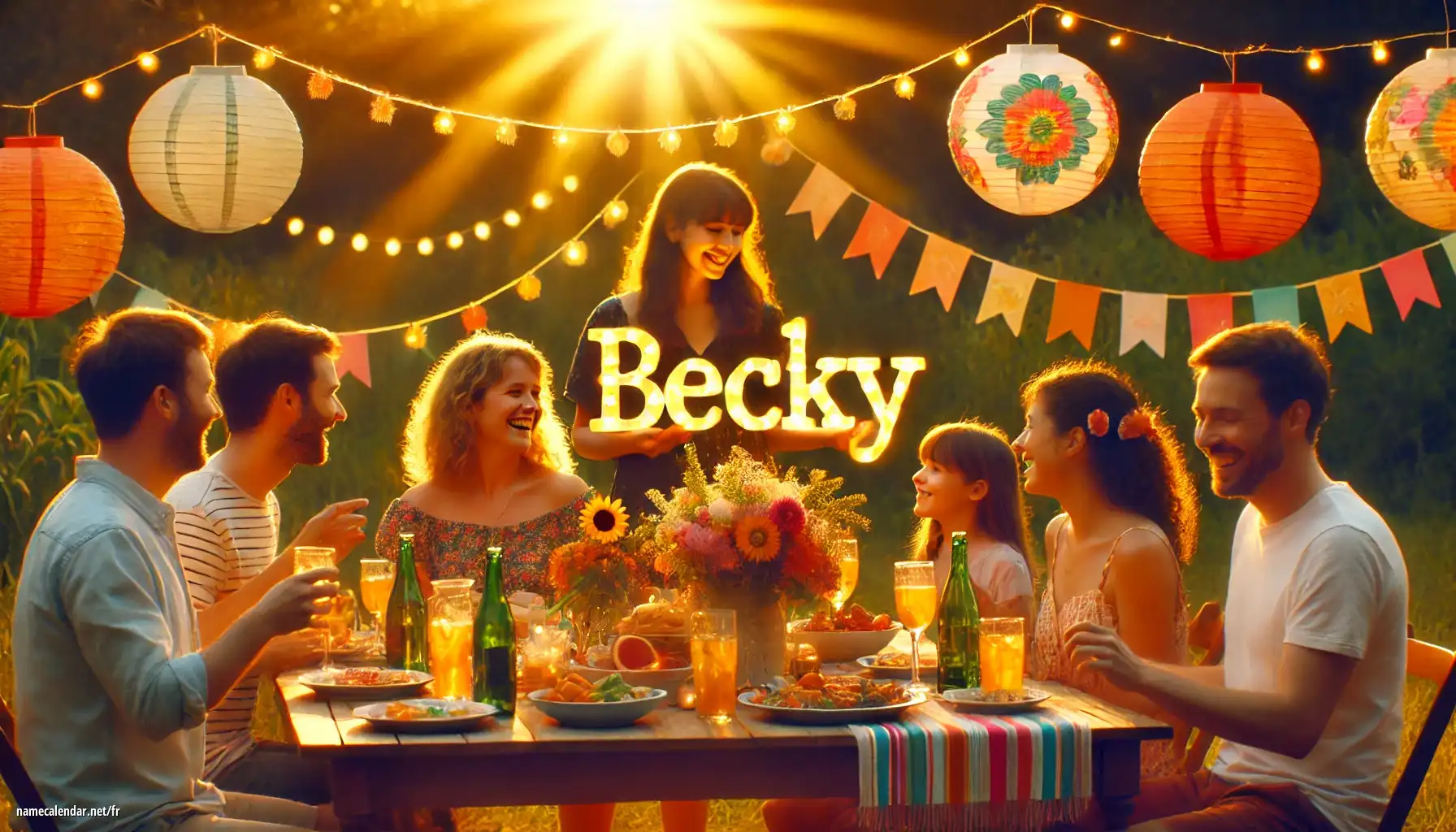 Célébration du jour du nom et du nom - Becky