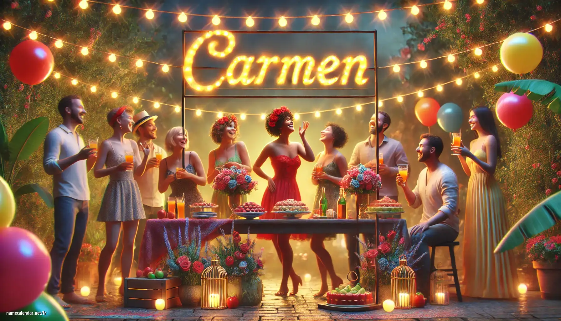 Célébration du jour du nom et du nom - Carmen