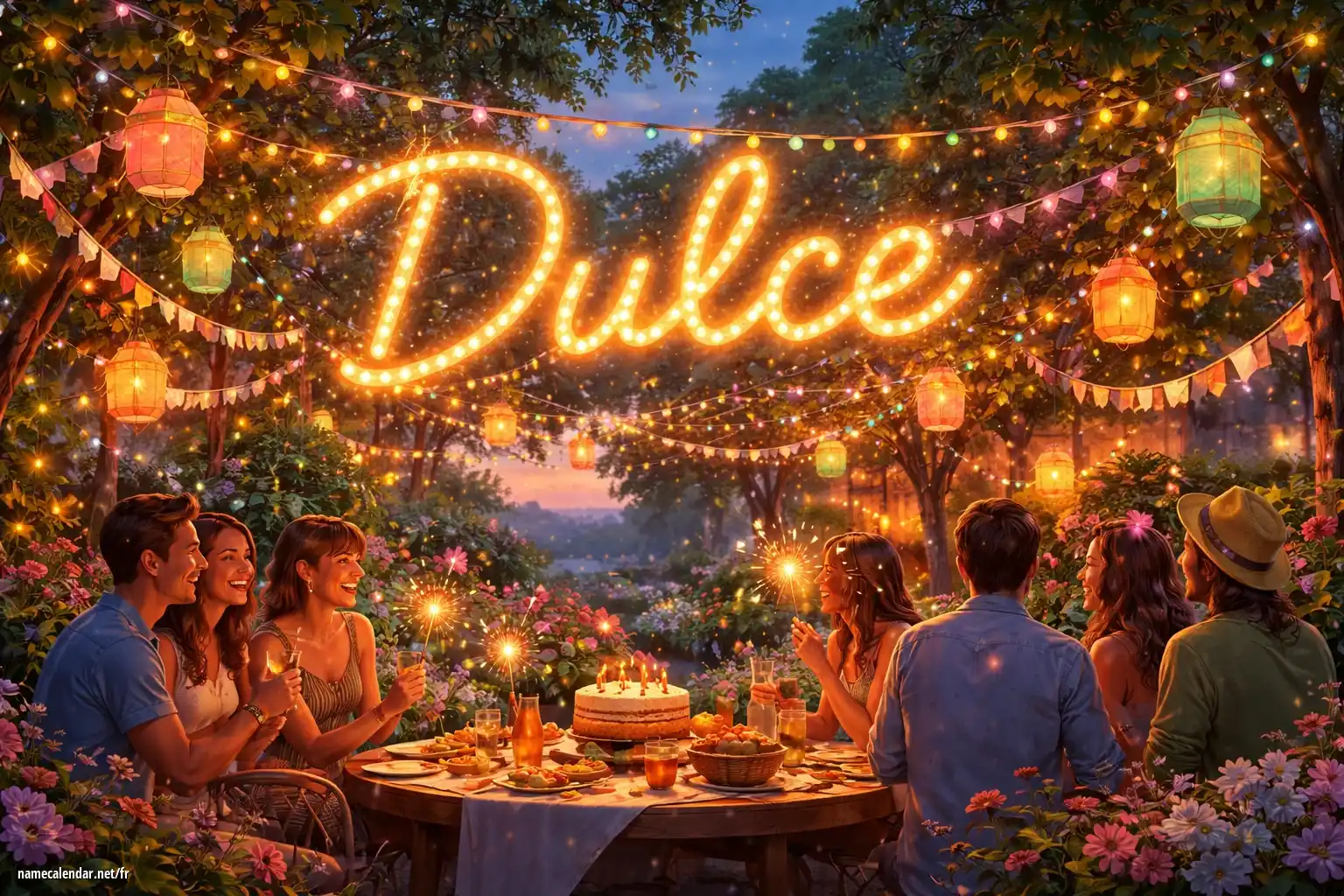 Célébration du jour du nom et du nom - Dulce