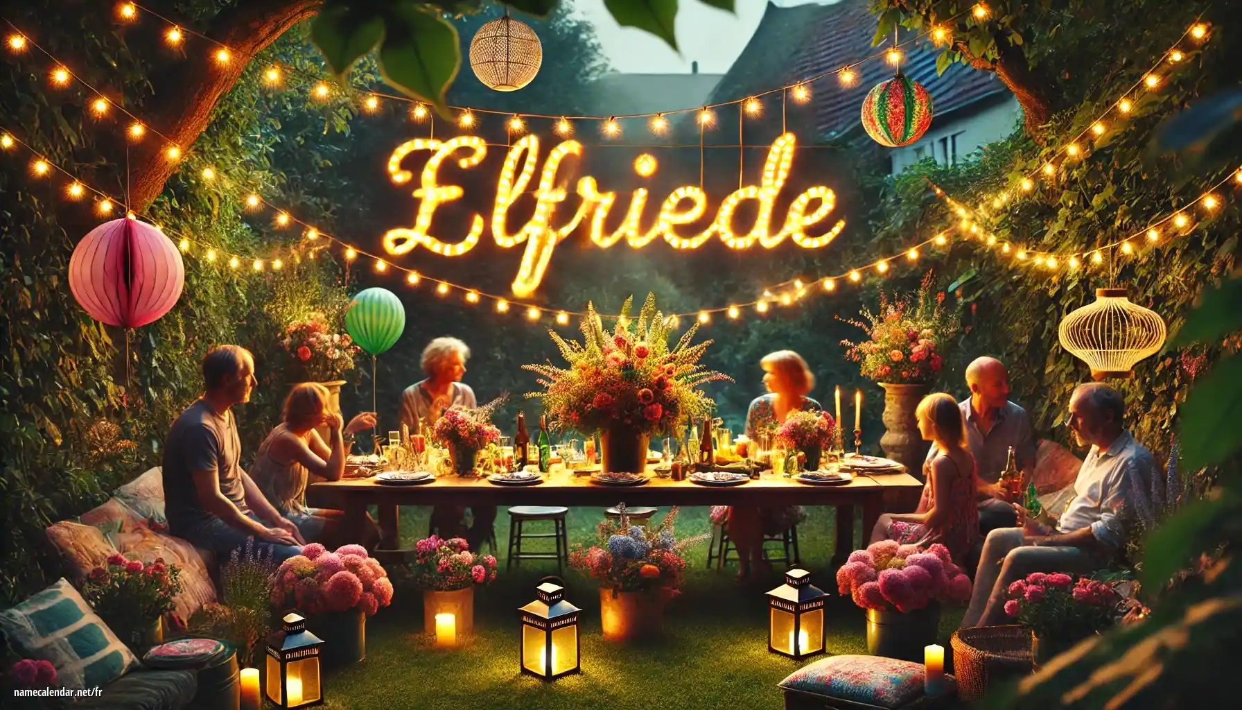 Célébration du jour du nom et du nom - Elfriede