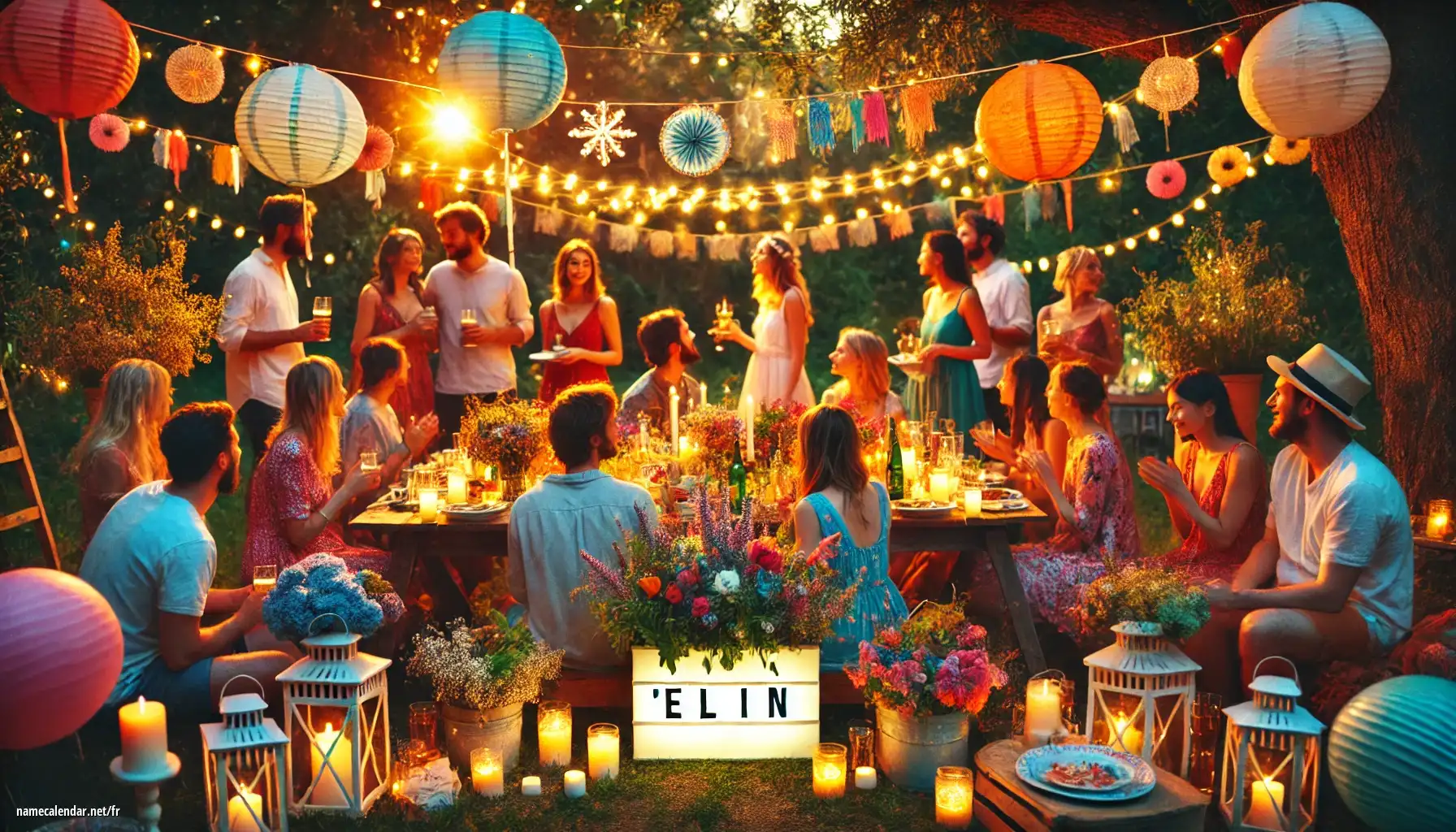 Célébration du jour du nom et du nom - Elin