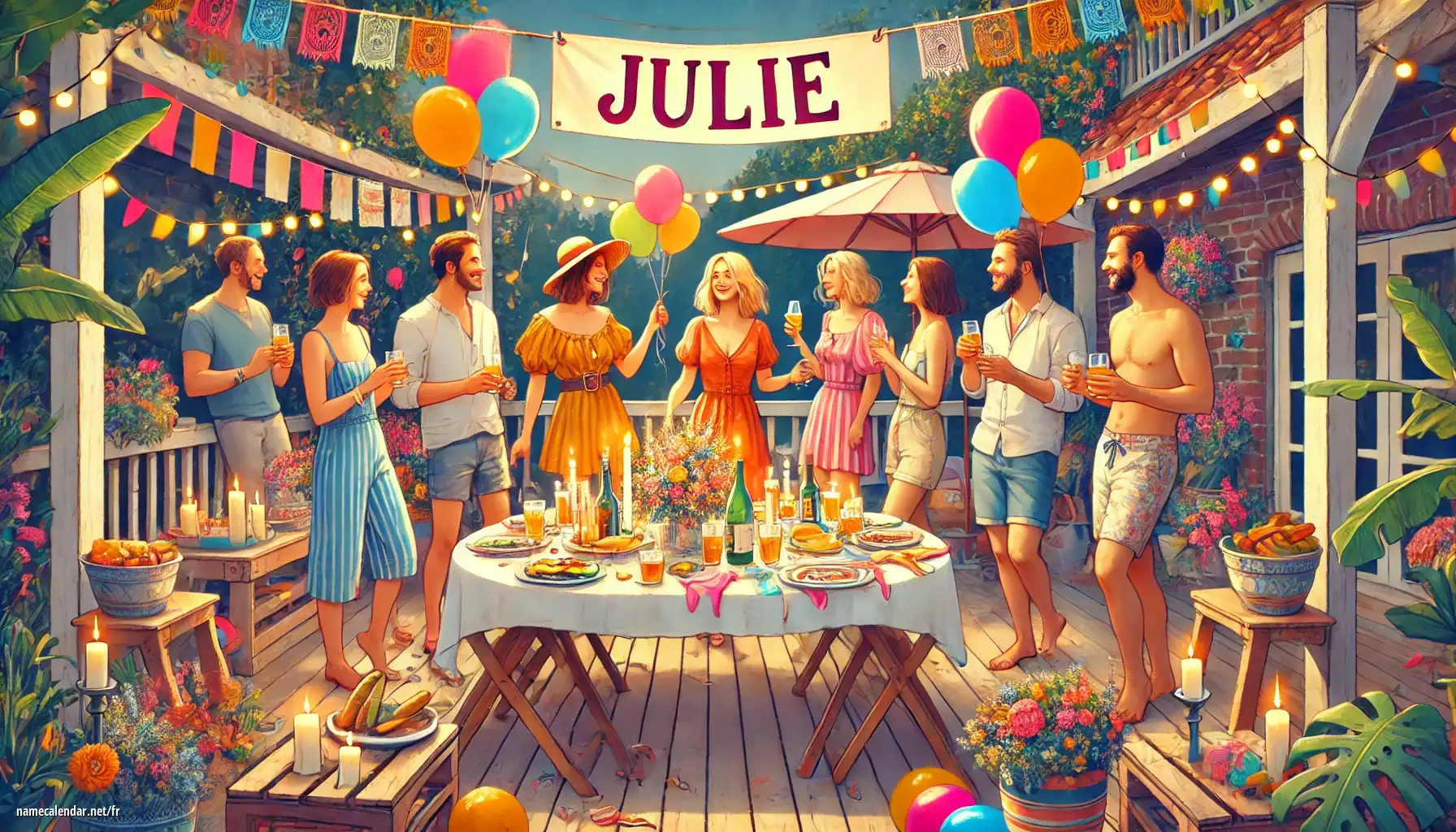 Célébration du jour du nom et du nom - Julie