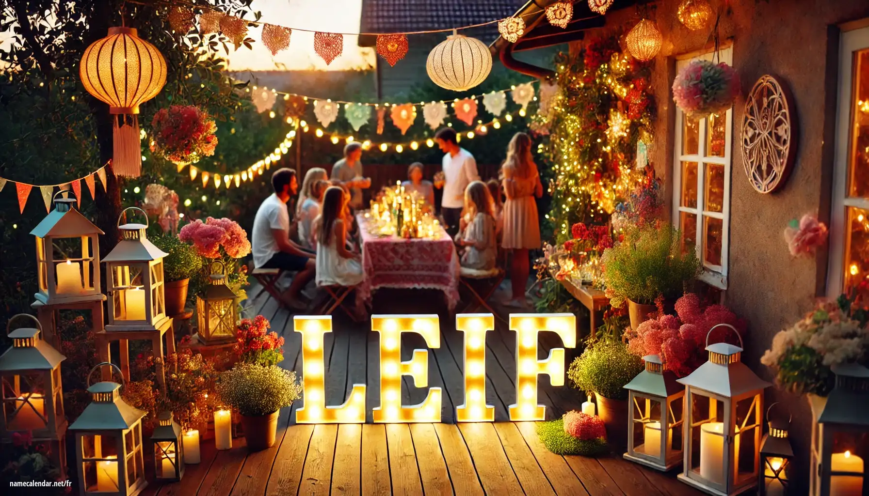 Célébration du jour du nom et du nom - Leif