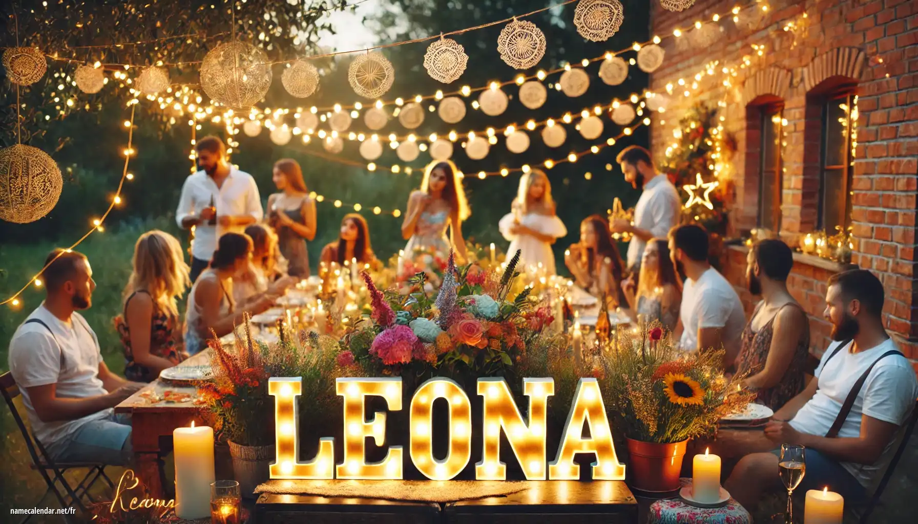 Célébration du jour du nom et du nom - Leona