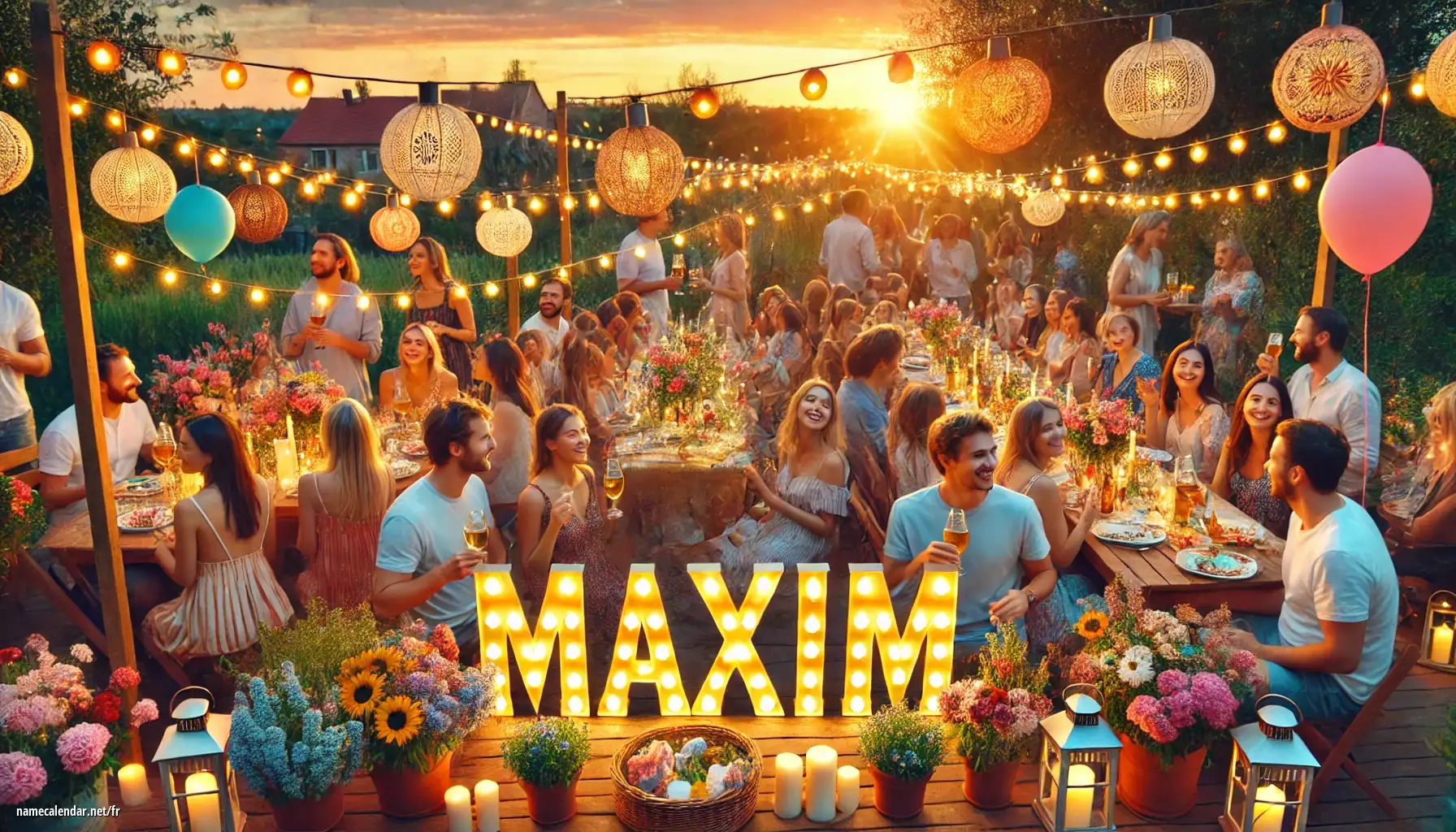 Célébration du jour du nom et du nom - Maxim