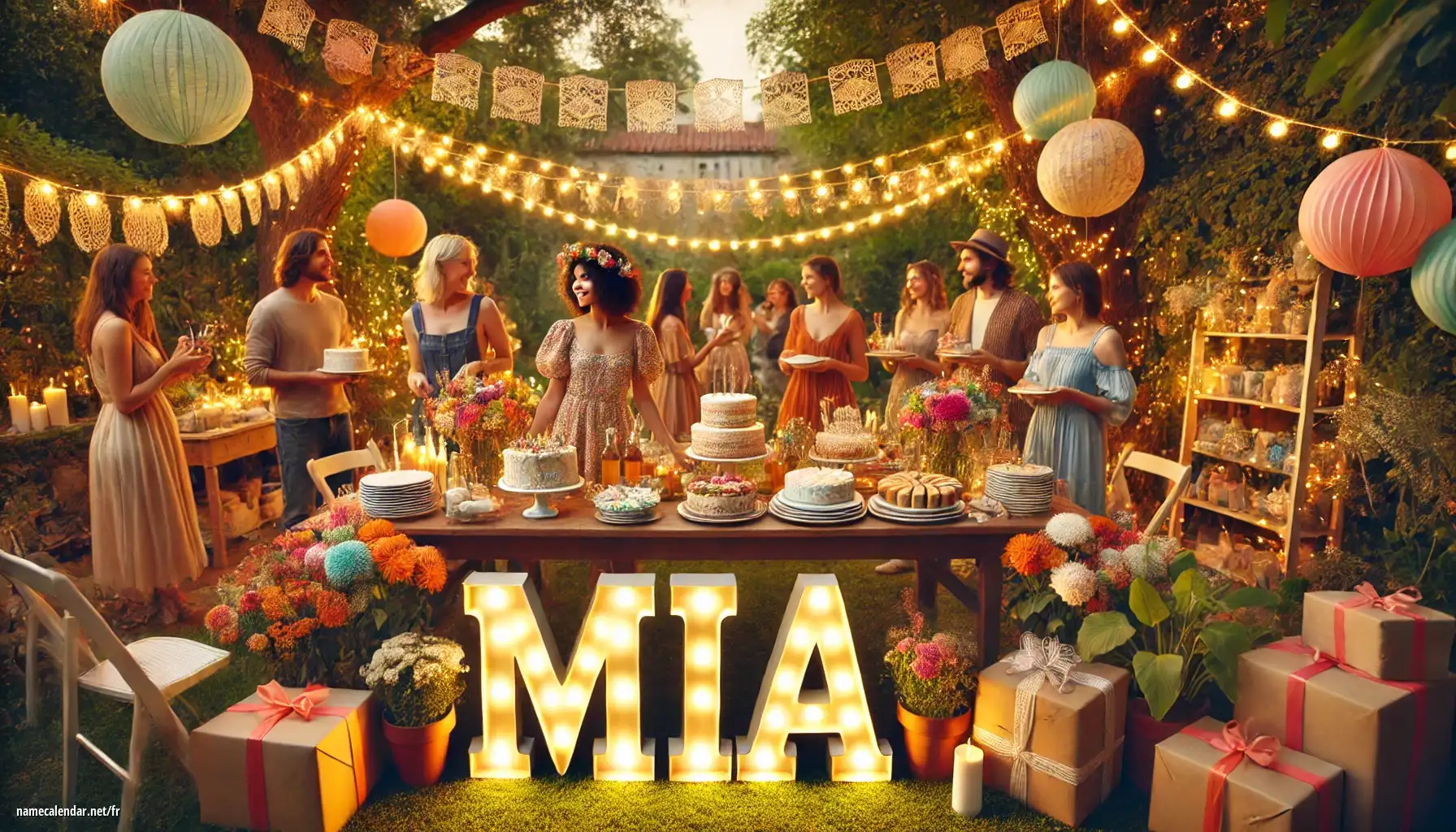 Célébration du jour du nom et du nom - Mia