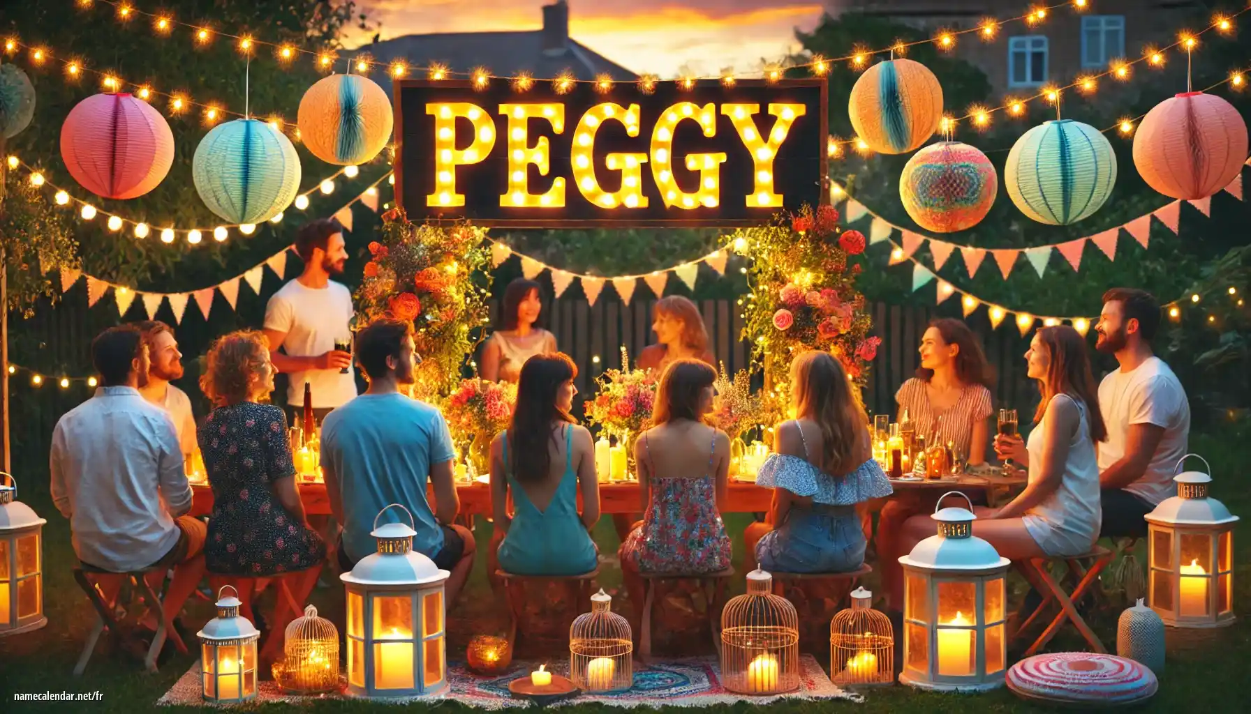 Célébration du jour du nom et du nom - Peggy