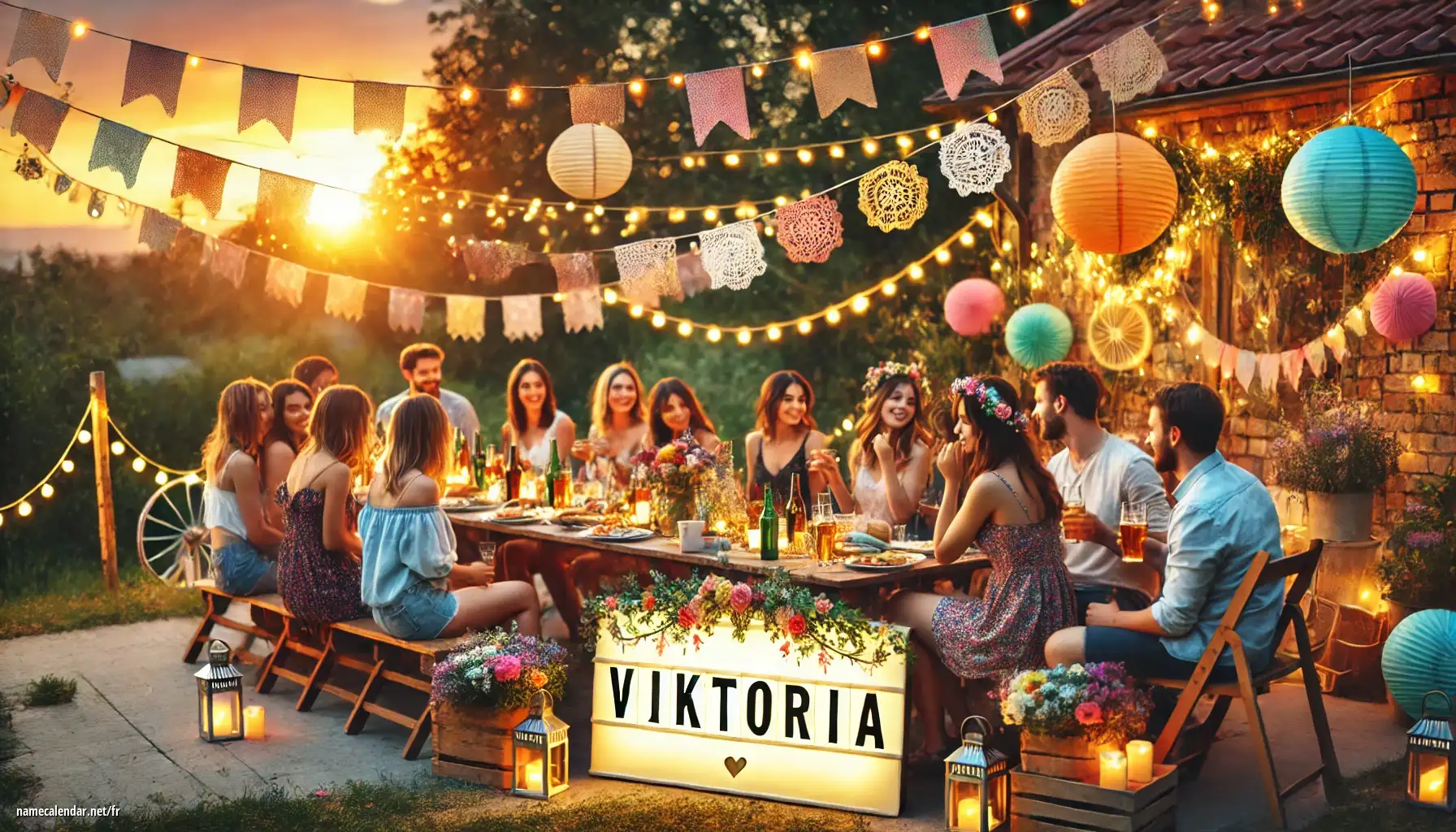 Célébration du jour du nom et du nom - Viktória