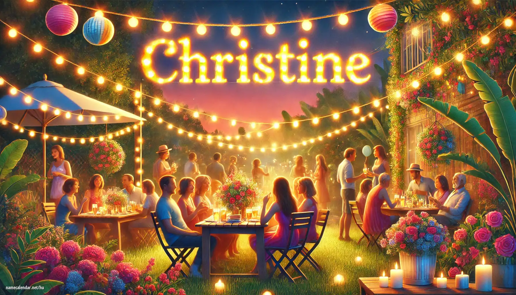 Névnap és név megünneplése - Christine