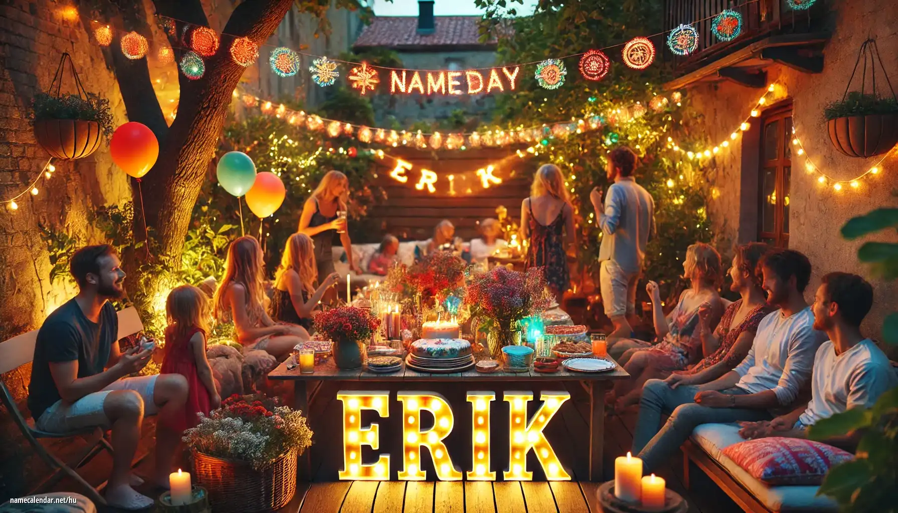 Névnap és név megünneplése - Erik