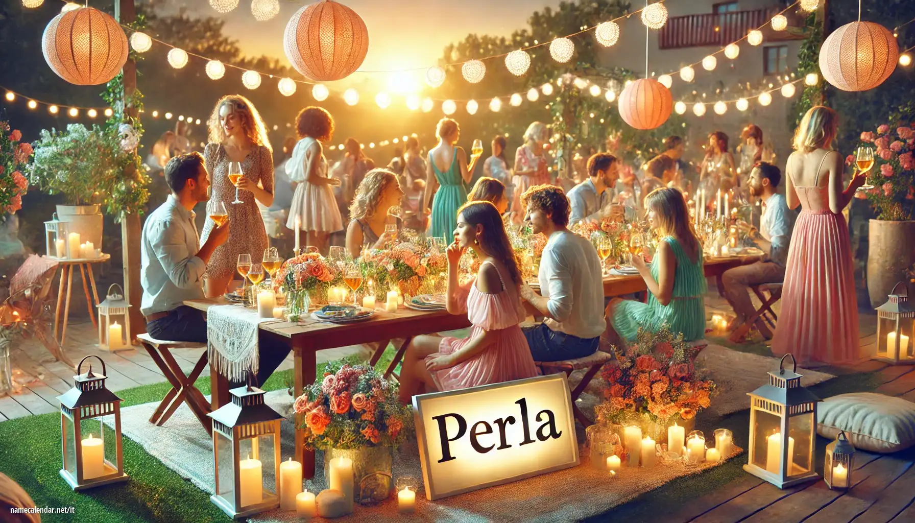 Celebrazione dell'onomastico e del nome - Perla