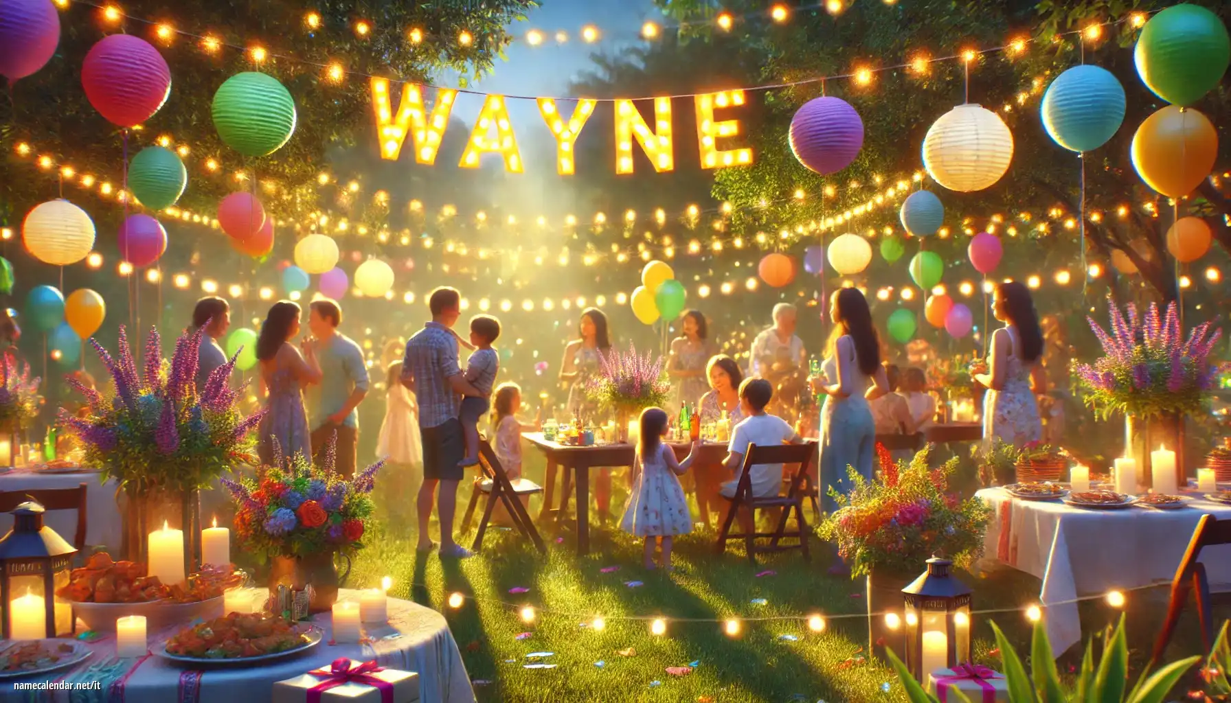 Celebrazione dell'onomastico e del nome - Wayne