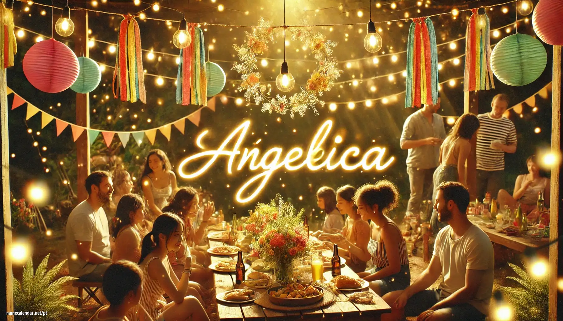 Celebração do dia do nome e nome - Ángelica
