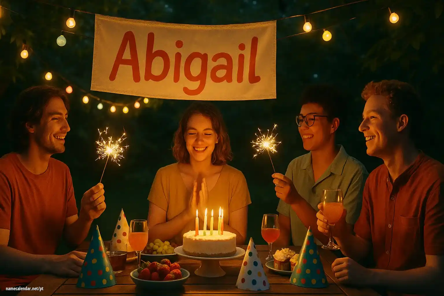 Celebração do dia do nome e nome - Abigail