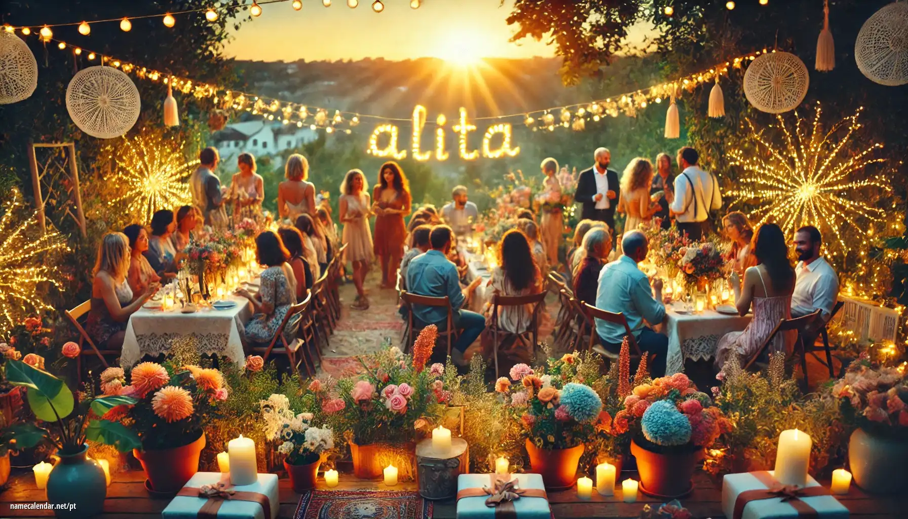 Celebração do dia do nome e nome - Alita