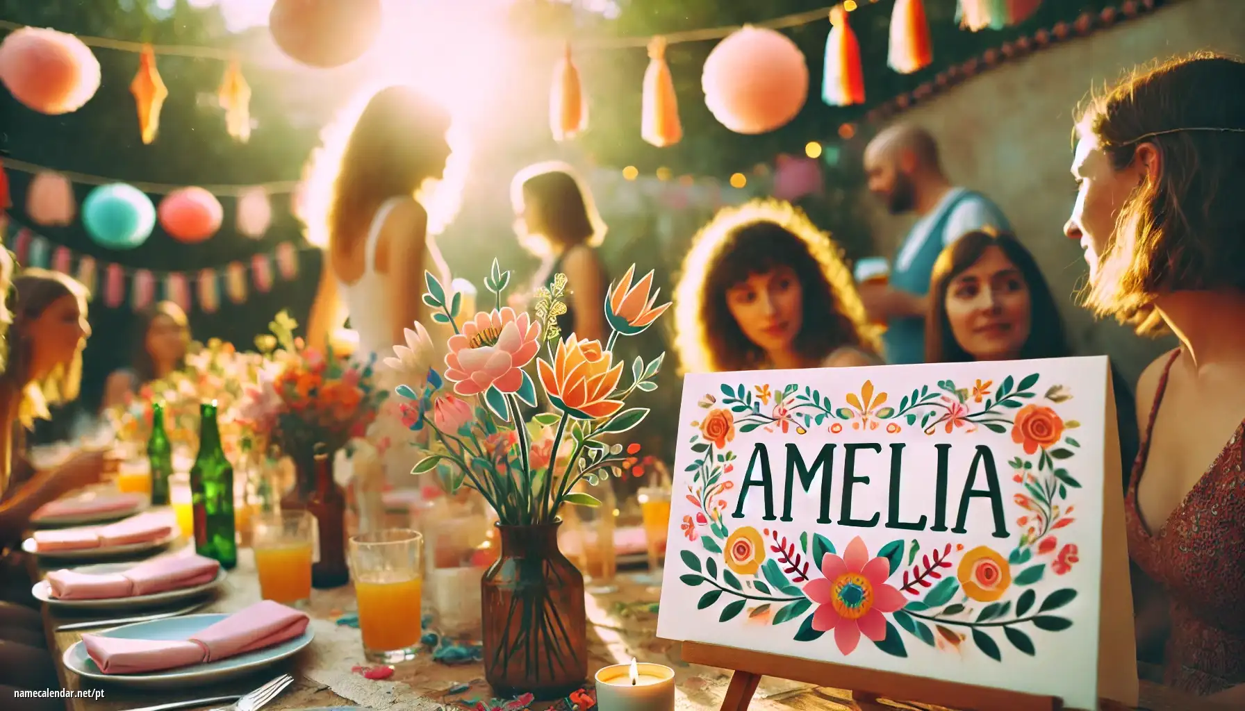 Celebração do dia do nome e nome - Amelia