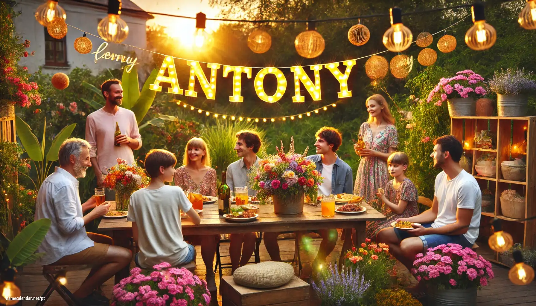 Celebração do dia do nome e nome - Antony