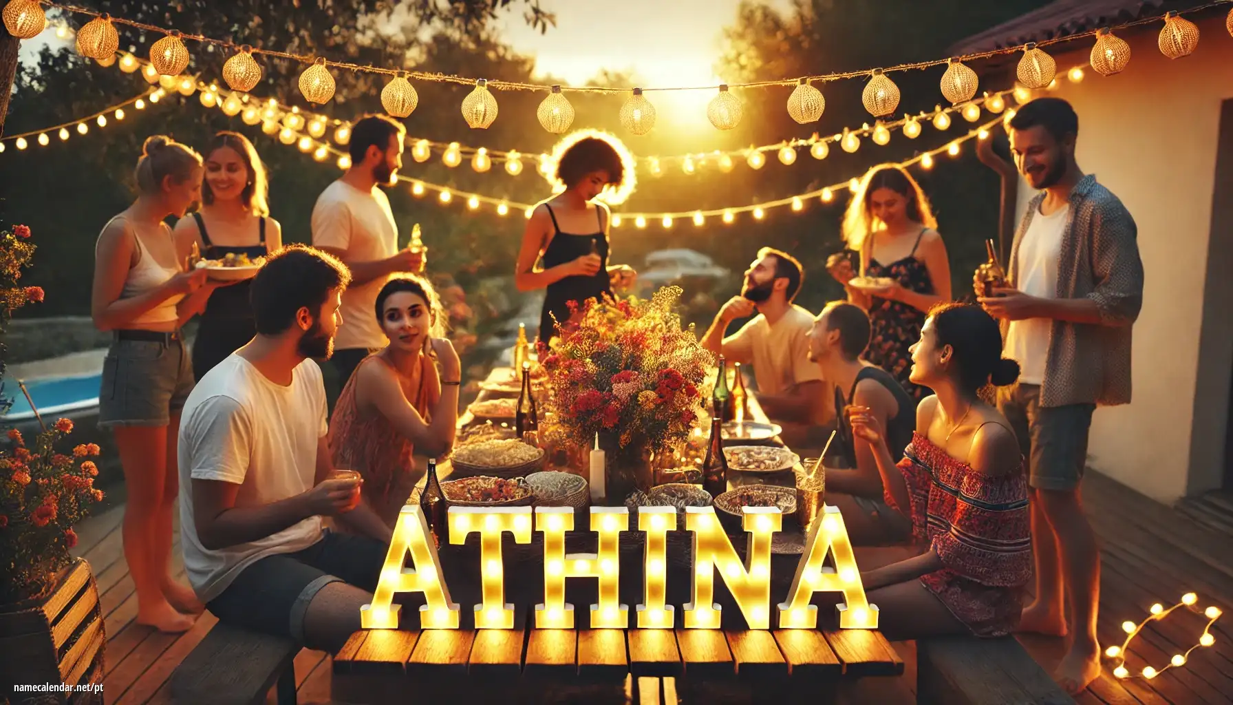 Celebração do dia do nome e nome - Athina
