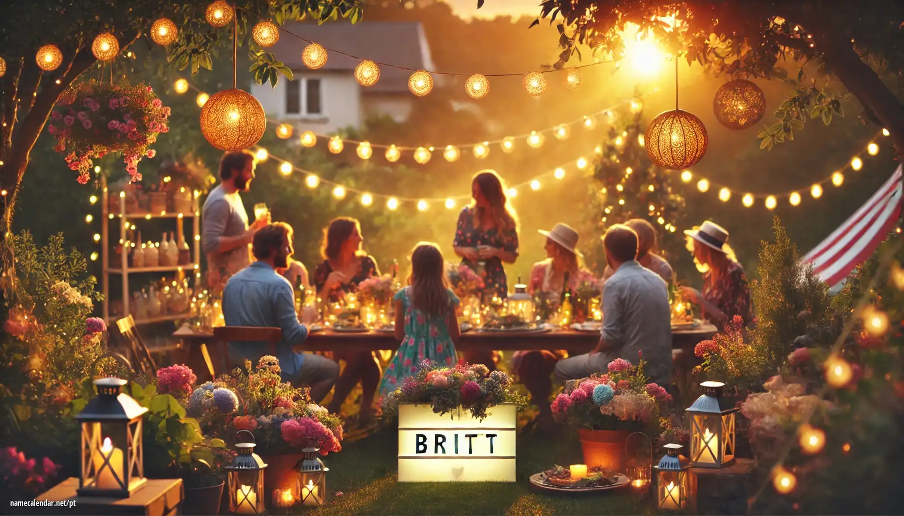 Celebração do dia do nome e nome - Britt