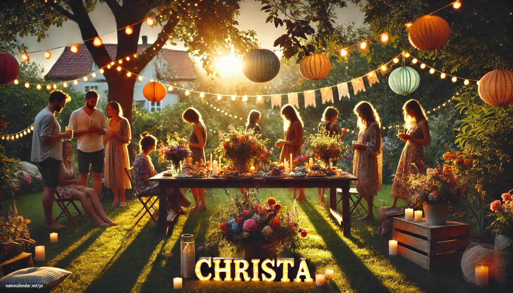 Celebração do dia do nome e nome - Christa