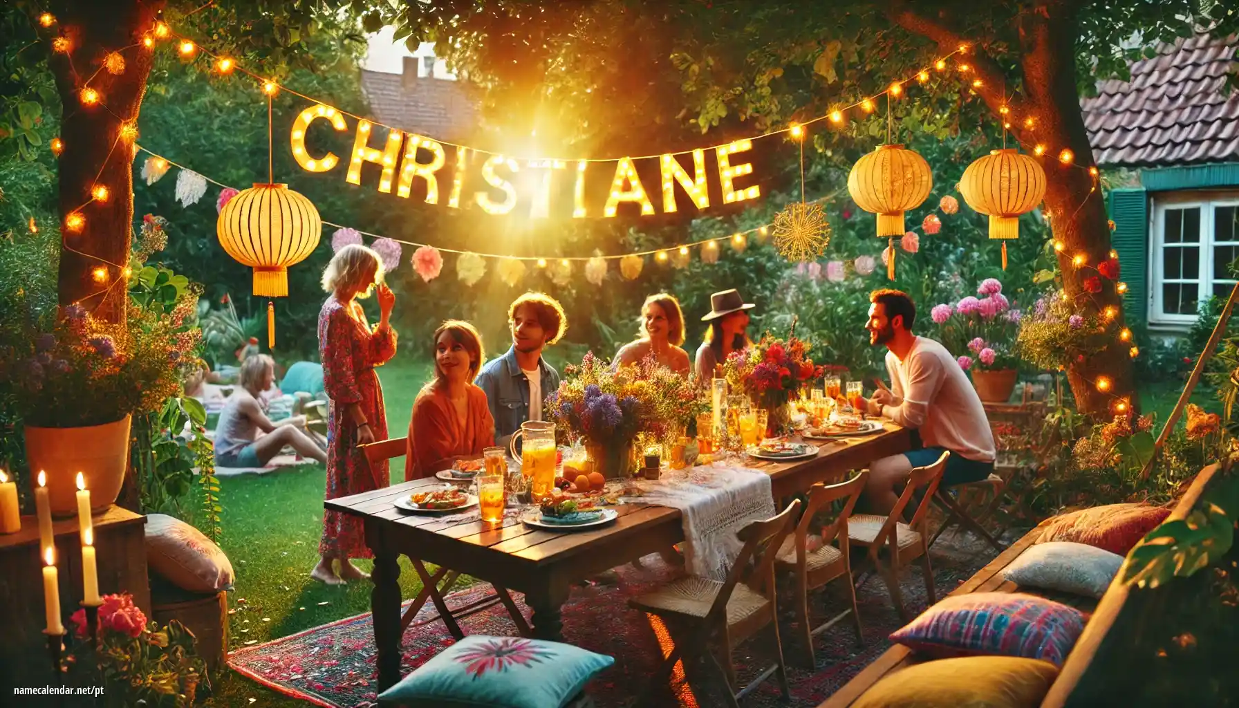 Celebração do dia do nome e nome - Christiane