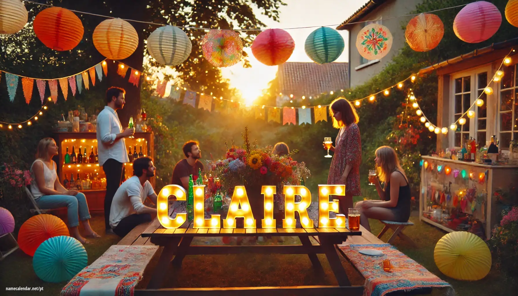 Celebração do dia do nome e nome - Claire