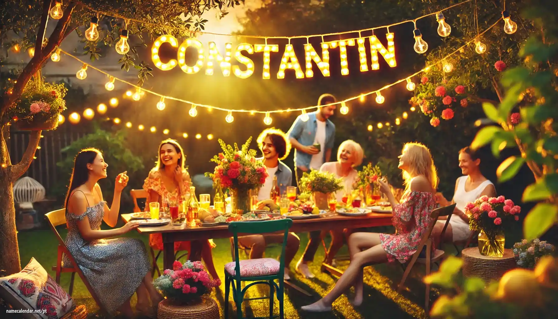 Celebração do dia do nome e nome - Constantin