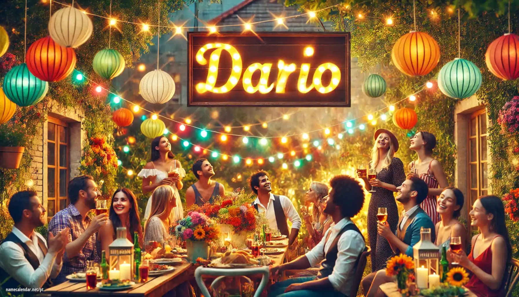 Celebração do dia do nome e nome - Dario