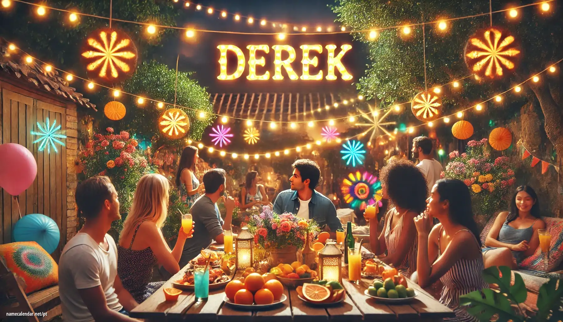 Celebração do dia do nome e nome - Derek