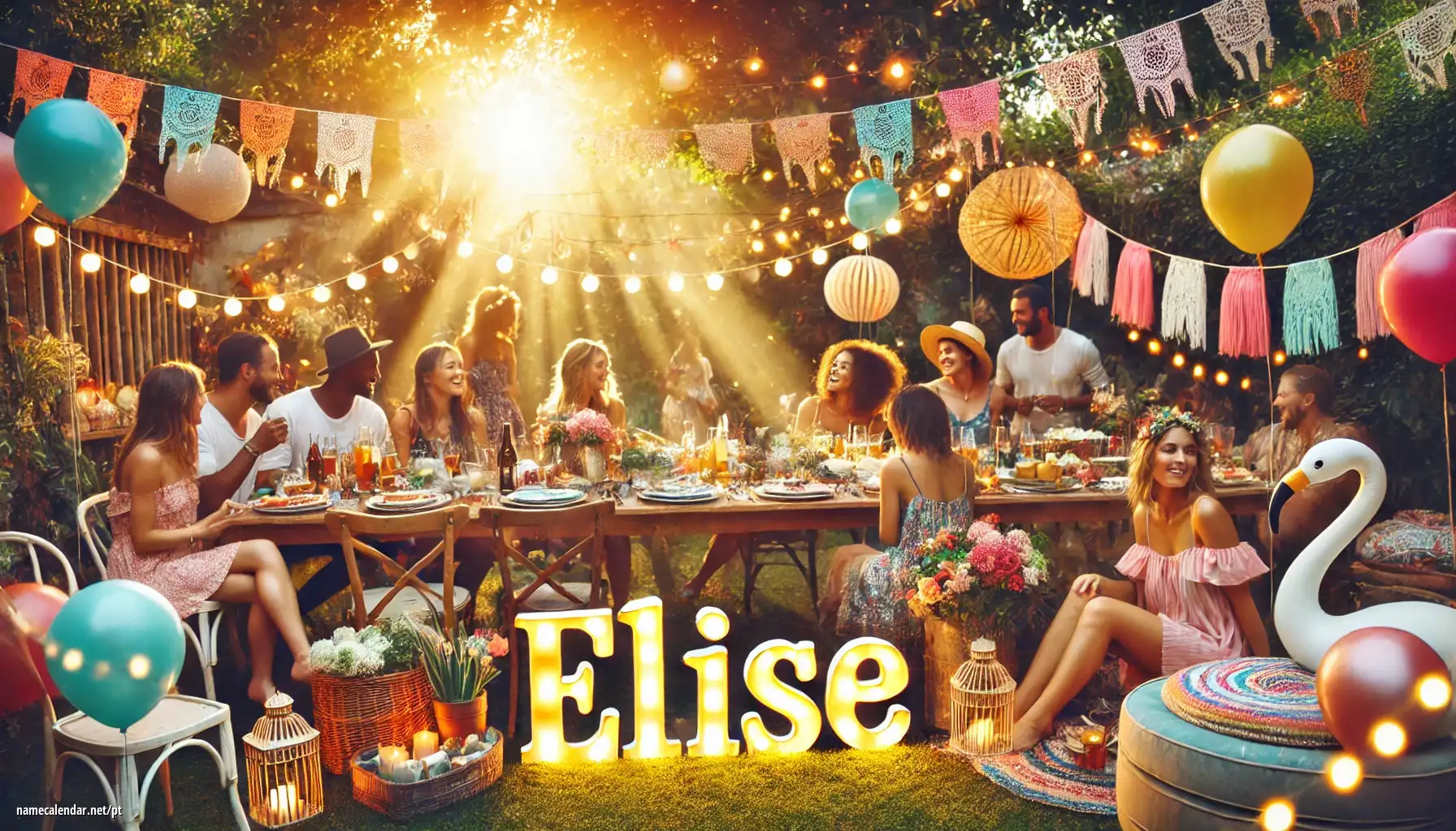 Celebração do dia do nome e nome - Elise