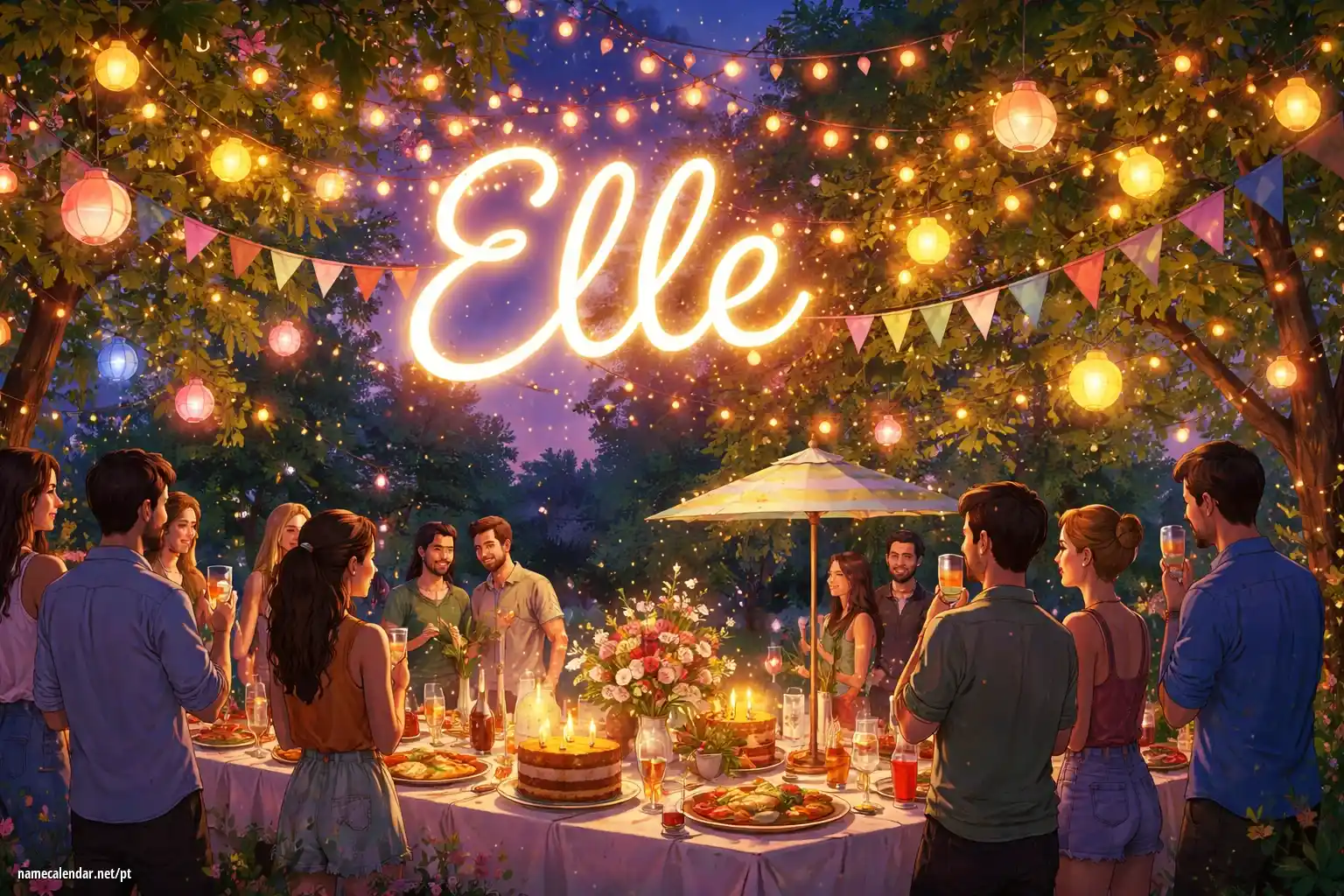 Celebração do dia do nome e nome - Elle