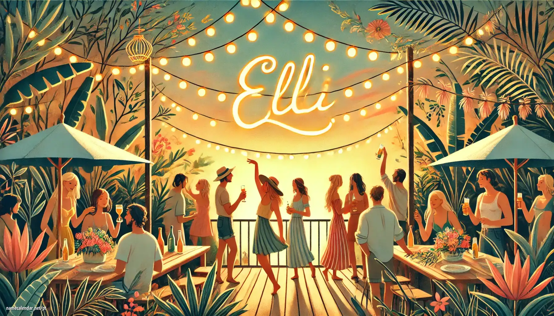 Celebração do dia do nome e nome - Elli