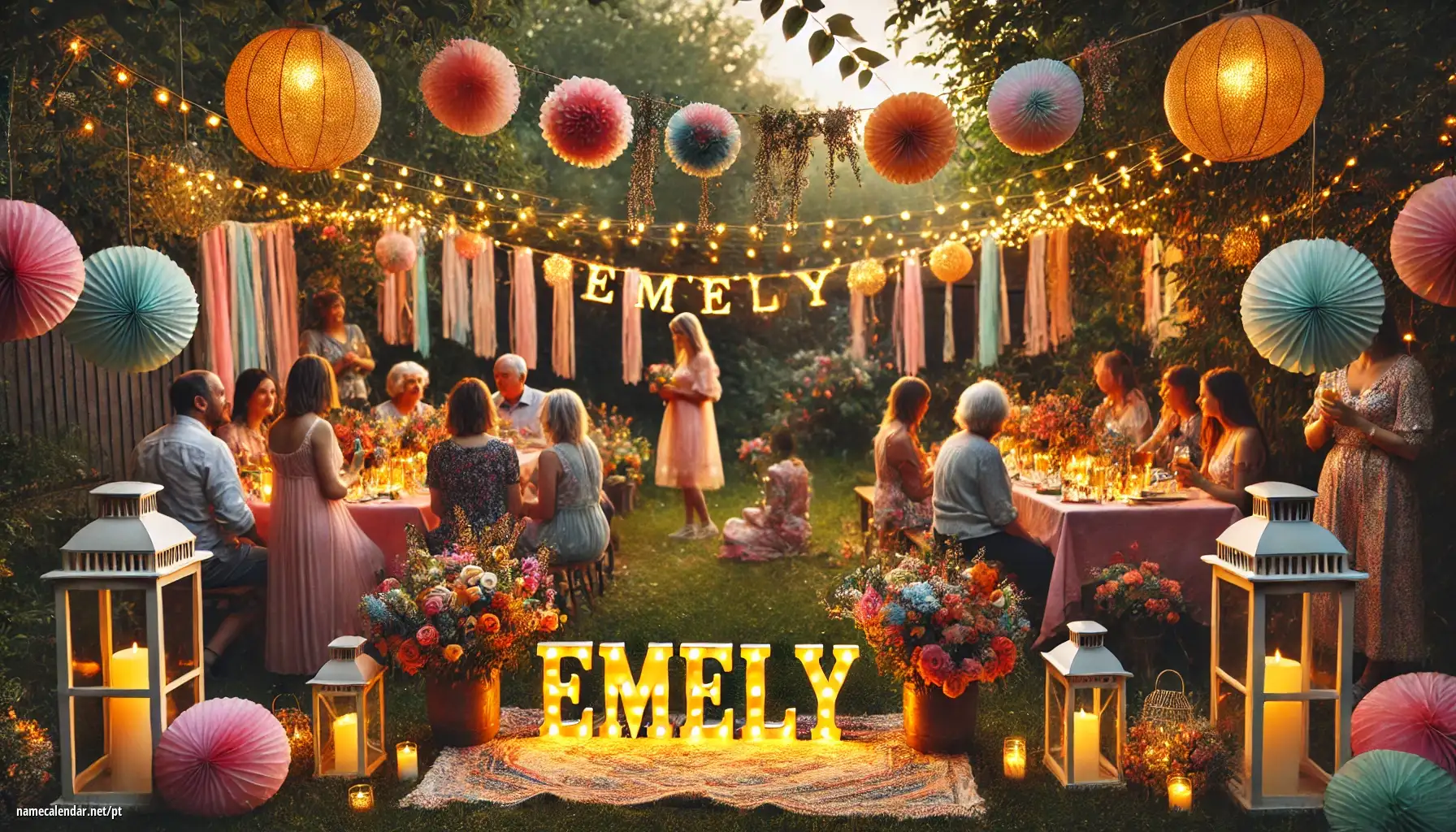 Celebração do dia do nome e nome - Emely