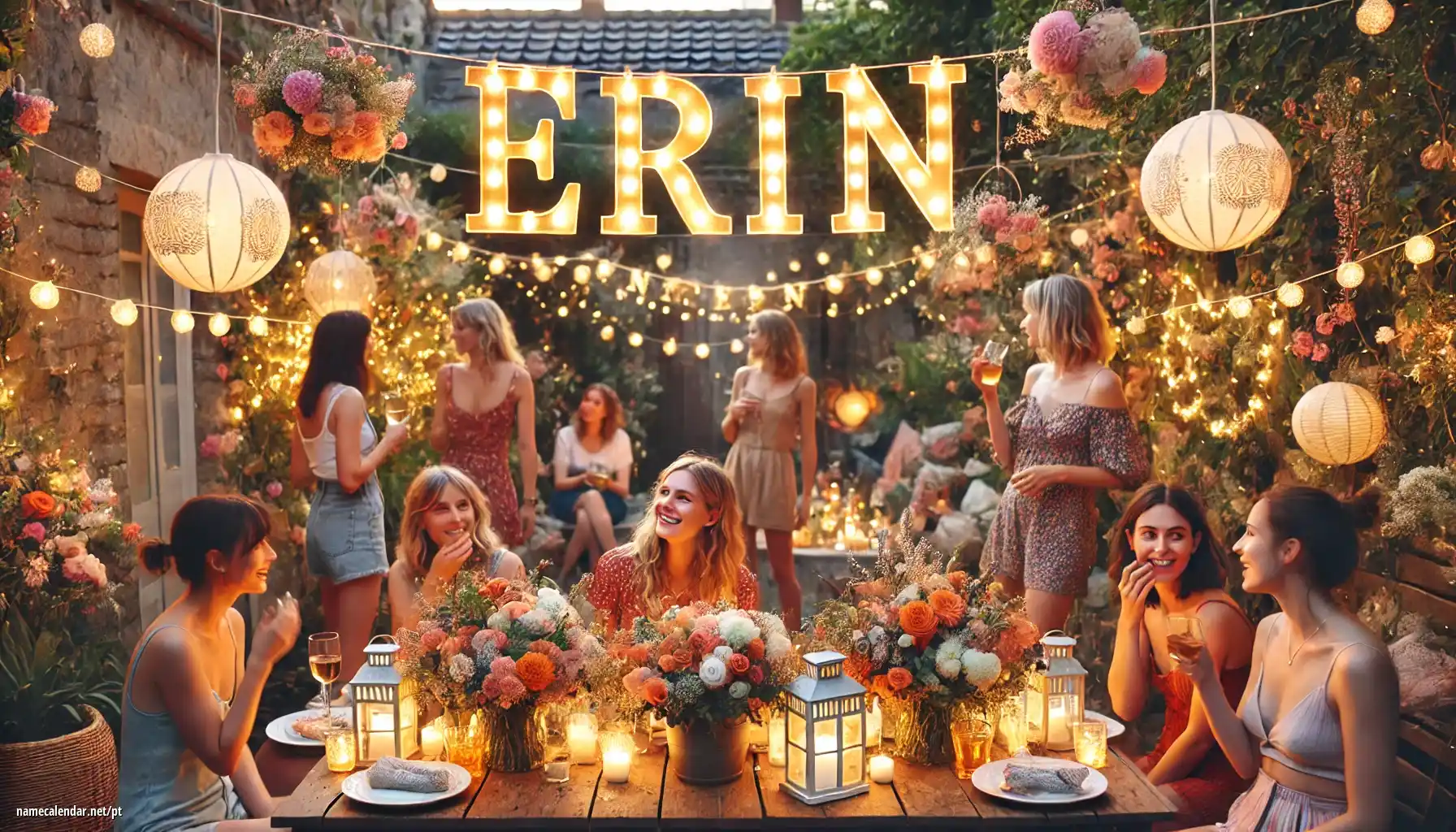 Celebração do dia do nome e nome - Erin