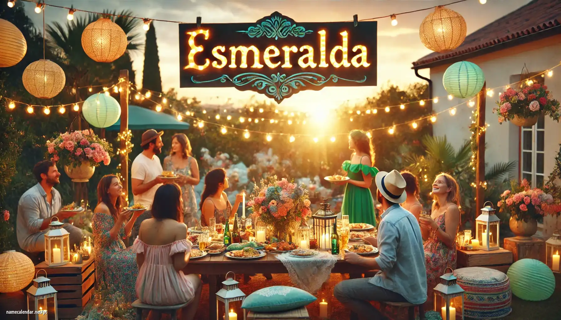 Celebração do dia do nome e nome - Esmeralda