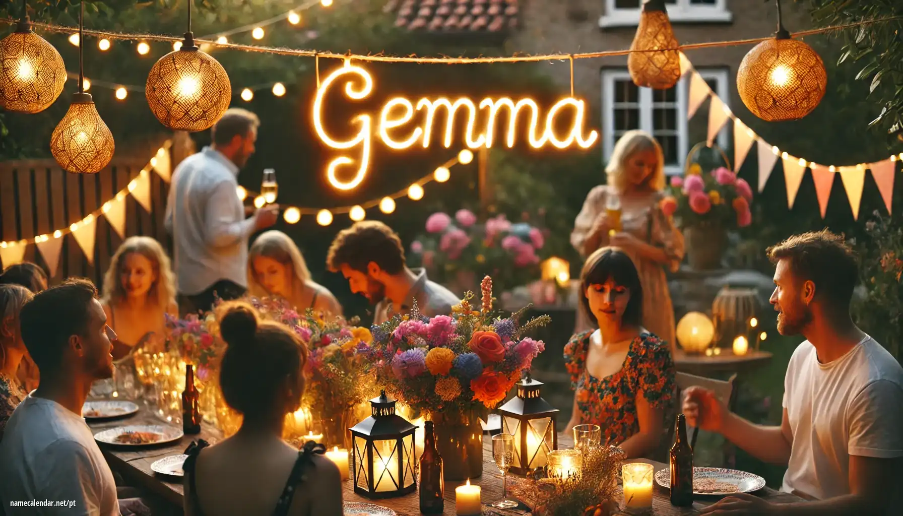 Celebração do dia do nome e nome - Gemma