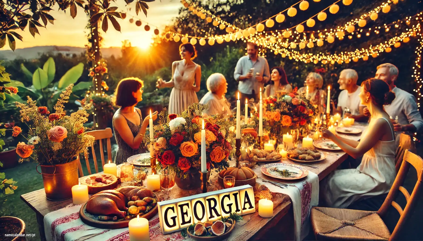 Celebração do dia do nome e nome - Georgia