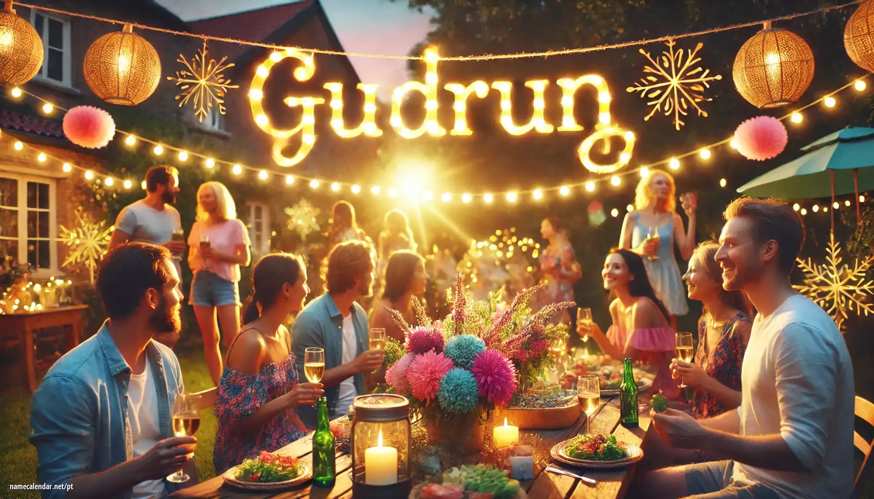 Celebração do dia do nome e nome - Gudrun