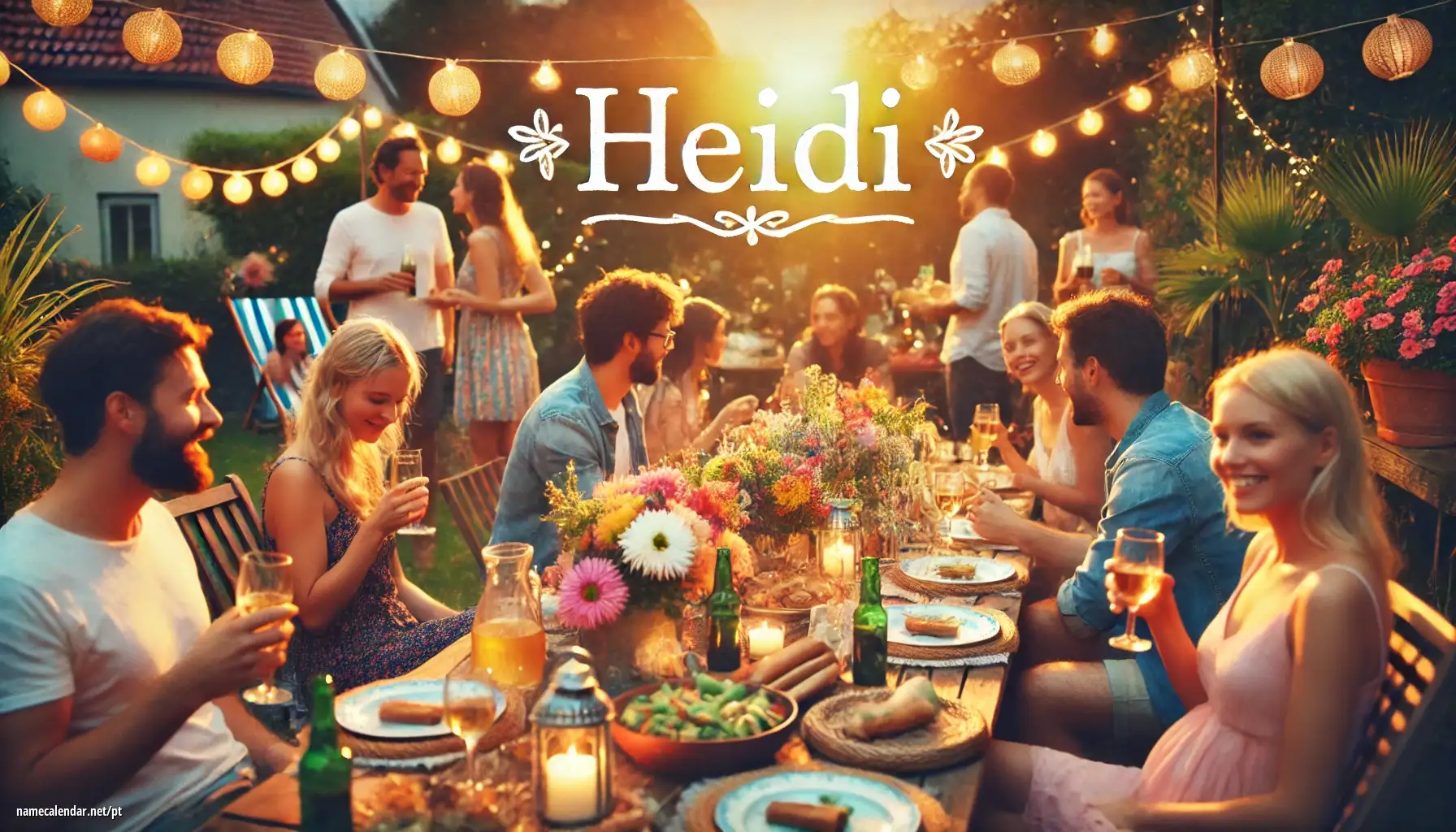 Celebração do dia do nome e nome - Heidi