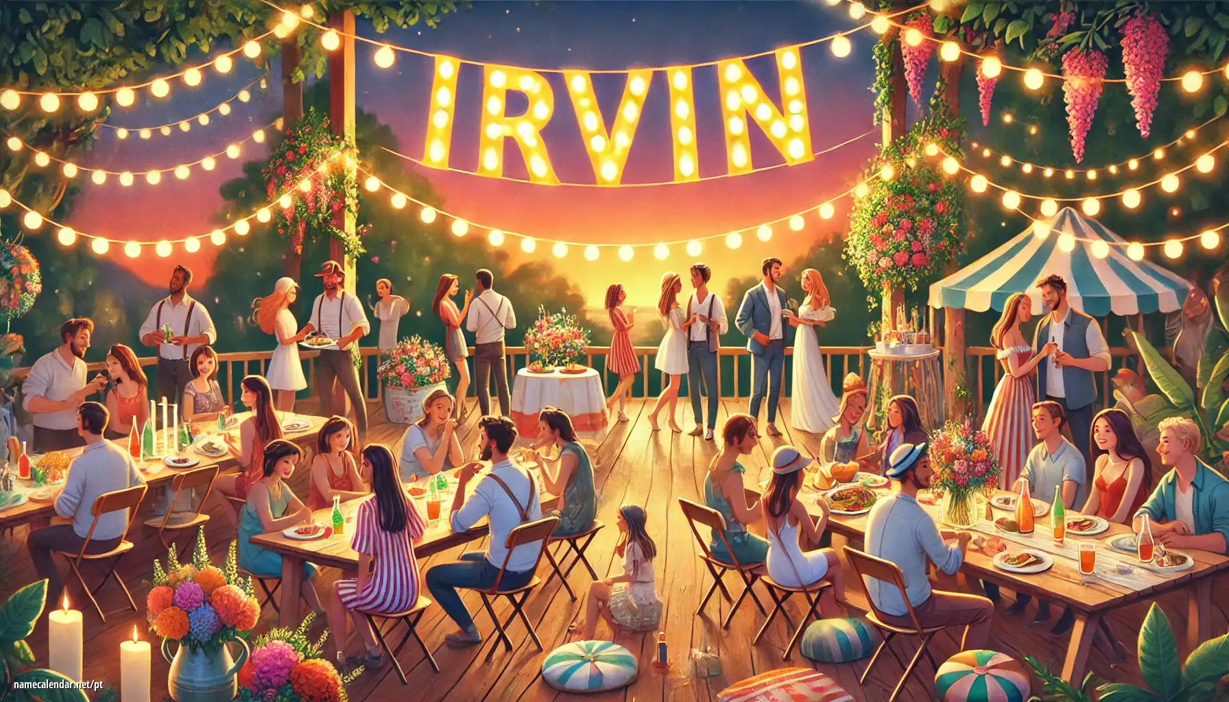 Celebração do dia do nome e nome - Irvin