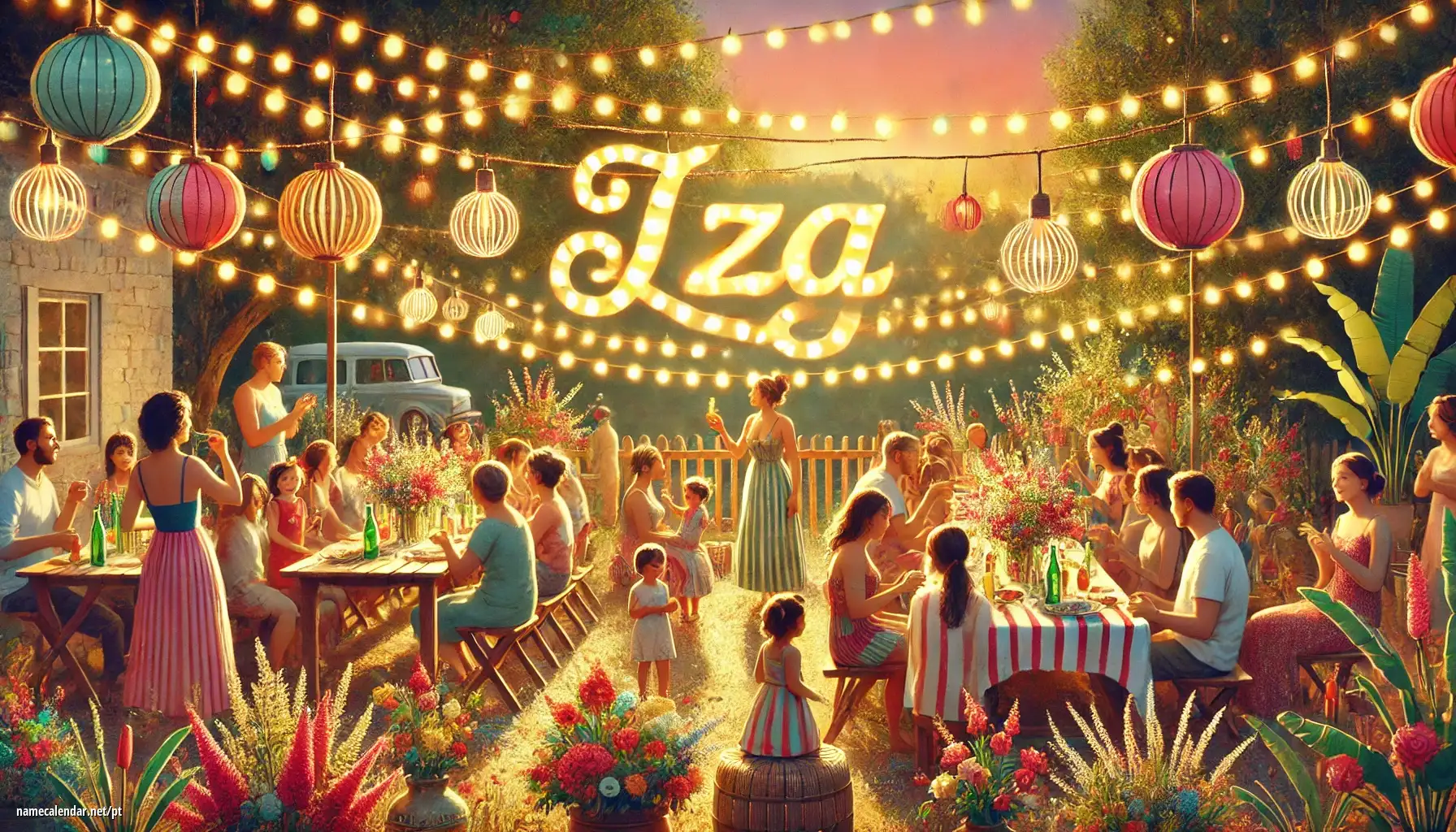 Celebração do dia do nome e nome - Iza