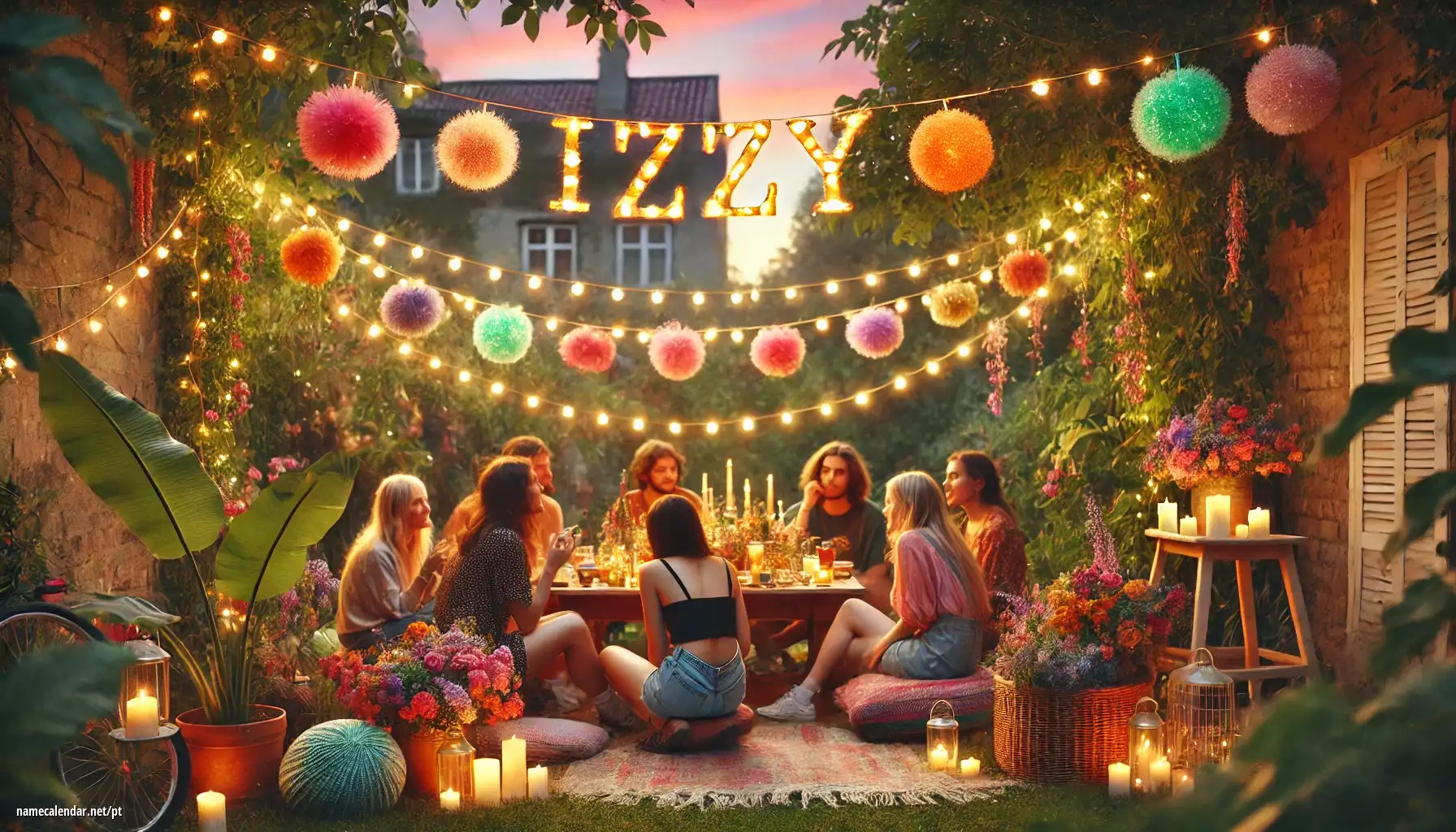 Celebração do dia do nome e nome - Izzy