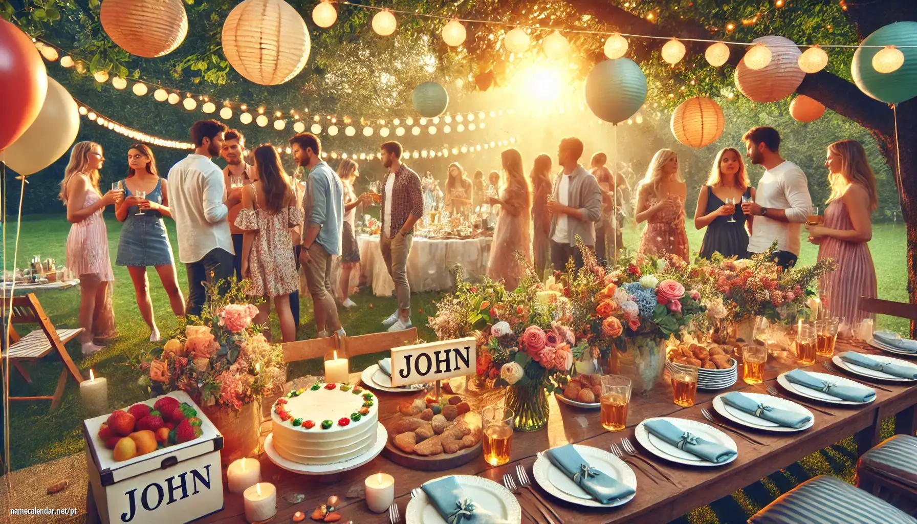 Celebração do dia do nome e nome - John