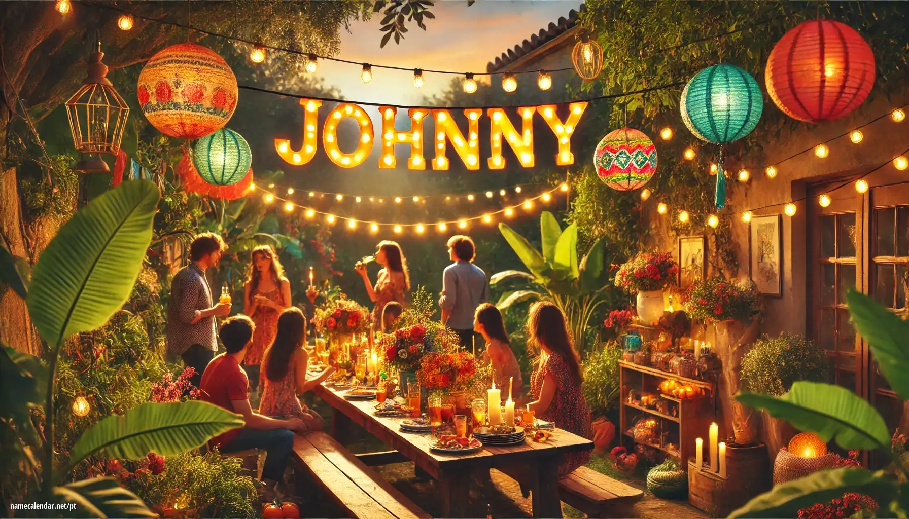 Celebração do dia do nome e nome - Johnny