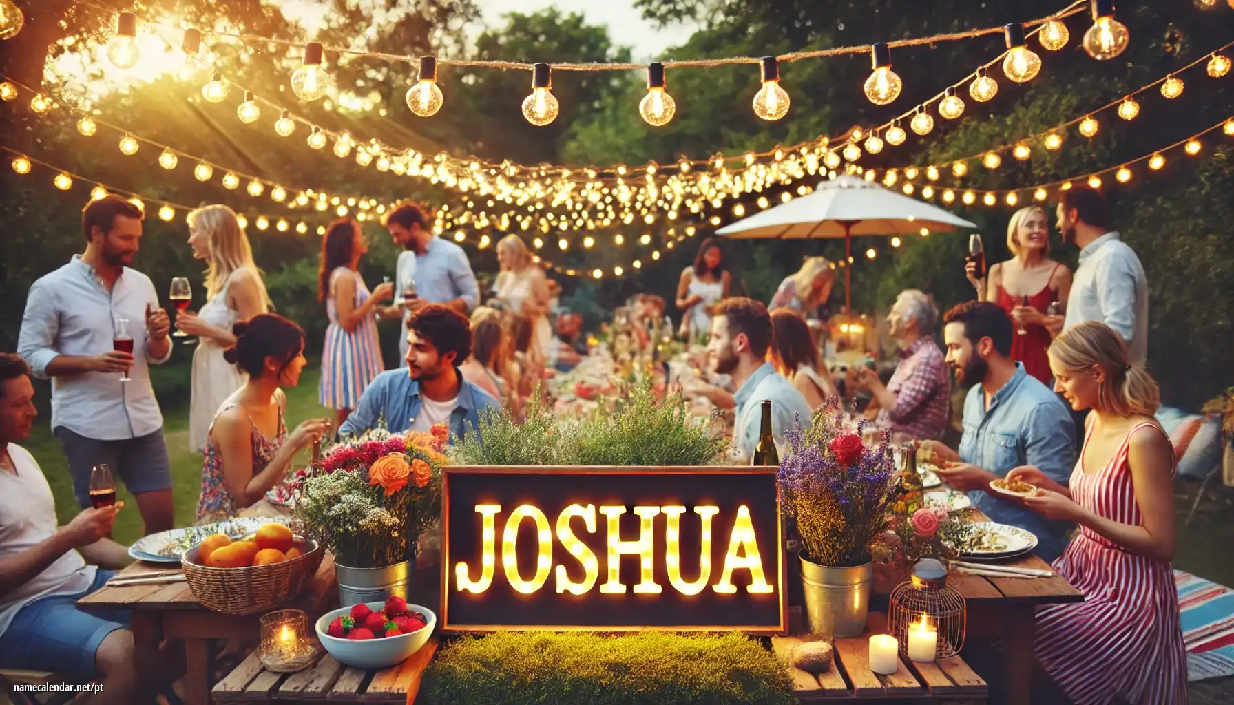 Celebração do dia do nome e nome - Joshua