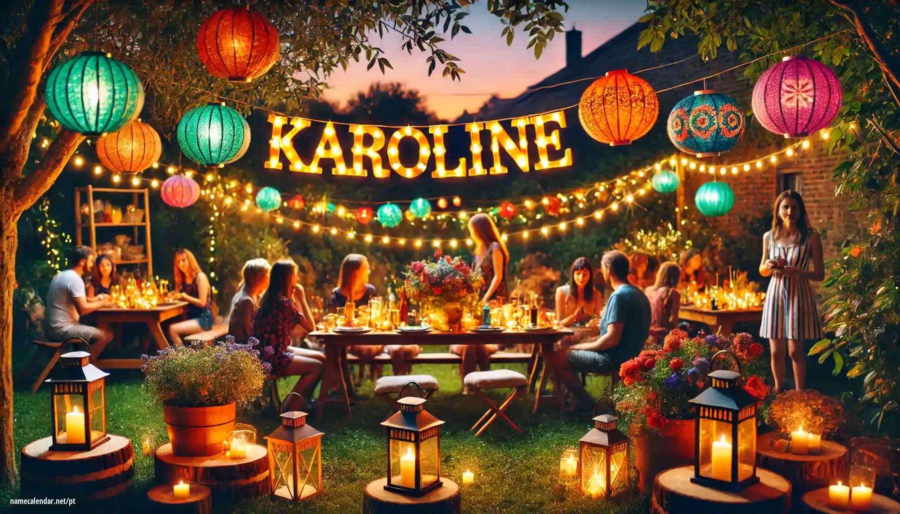 Celebração do dia do nome e nome - Karoline