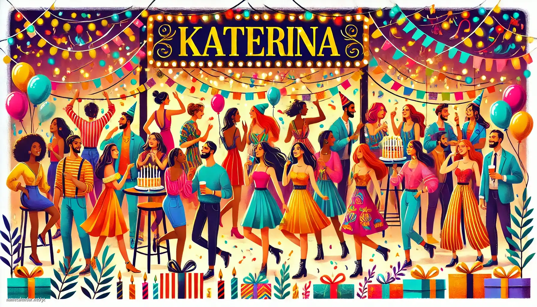 Celebração do dia do nome e nome - Katerina