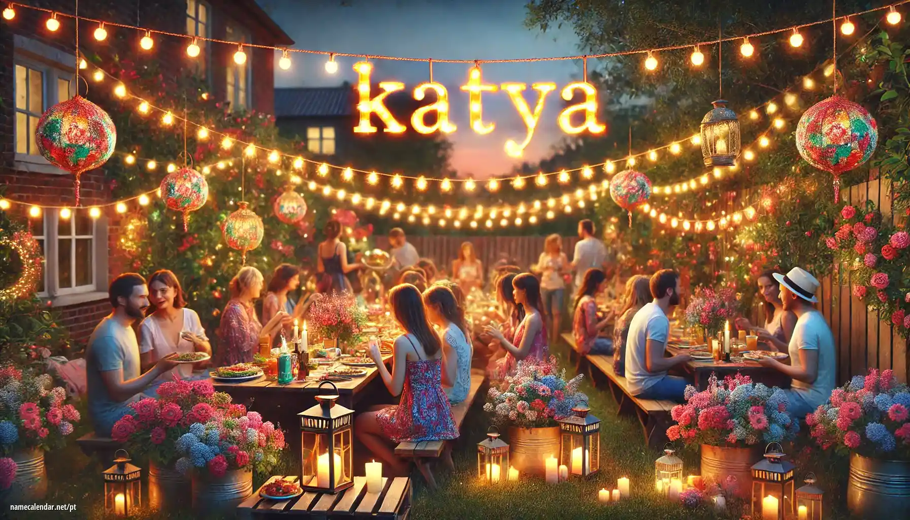 Celebração do dia do nome e nome - Katya