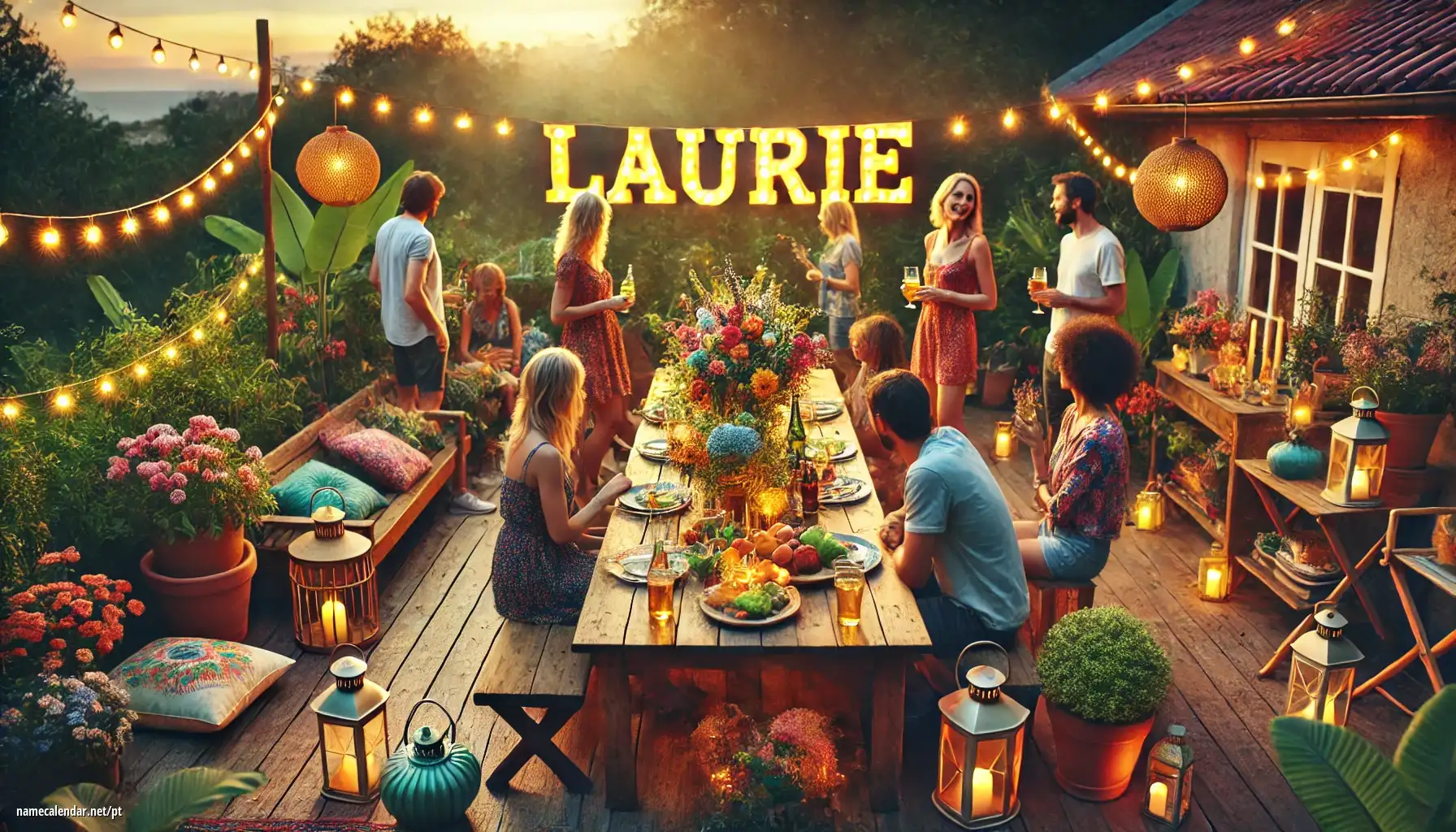 Celebração do dia do nome e nome - Laurie